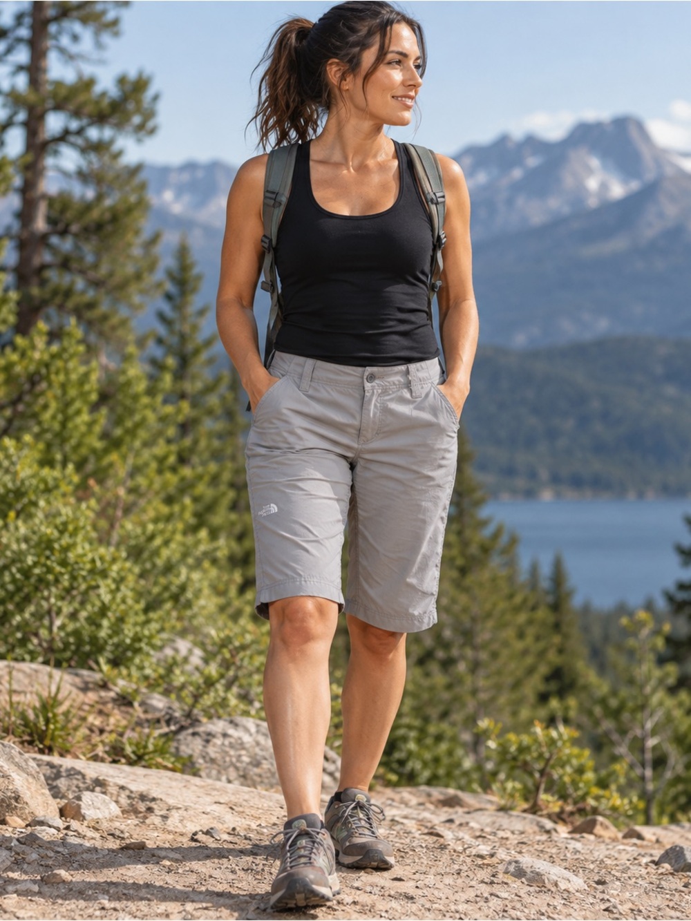 The North Face shorts Womens Size 6 Lightweight Hiking Gray